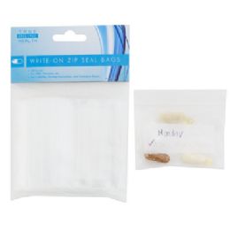 48 pieces Zip Seal Bags Mini WritE-On 50ct 3x2in MultI-Use For Pills/vitamins/etc Pbh - Pill Boxes and Accesories