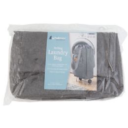 4 pieces Laundry Bag Rolling 12x25.5x8 Gray Ref#6342-9732 - Laundry Baskets & Hampers