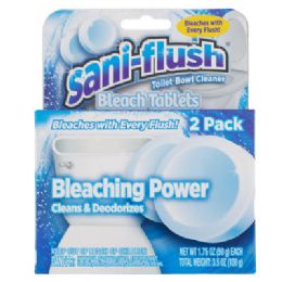 12 of Toilet Bowl Cleaner 2ct Bleach Tablets Saniflush 2-6pc Pdq