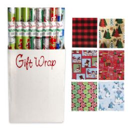42 pieces Gift Wrap Christmas 100 Sq Ft1.5in Core Asst Designs pp - Christmas Gift Bags and Boxes