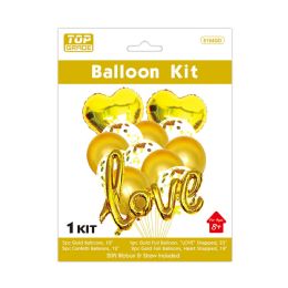 24 Bulk 13pc V-Day Balloon Set 12/300s 23"/1pc Foil Balloon "love" 1