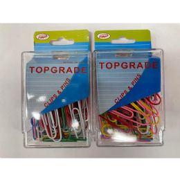 12 Pieces Paper Clips Astd Color 40mm/60ct 12/144 - Office Accessories