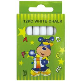 24 Pieces 12pc White Chalks - Chalk,Chalkboards,Crayons