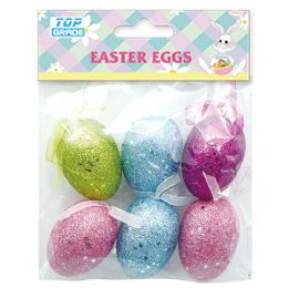 48 Pieces 6ct Glt Foam Eggs 48/96s - Easter