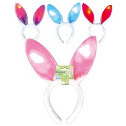48 Bulk Easter Led Bunny Ears Headband