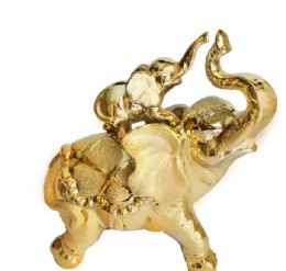 6 Pieces 12 Inch Ceramic Gold Elephant - Home Decor