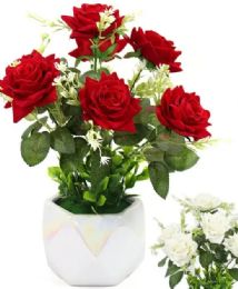 12 of 15.8 Inch 7 Rose Potted Plants