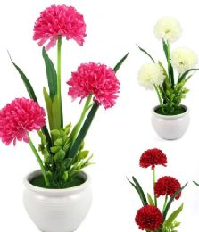 12 Pieces 15 Inch Simulation Coneflower Potted Plants - Artificial Flowers