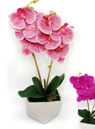 12 Pieces 15 Inch Simulation Orchid With Pot - Artificial Flowers