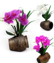 12 Pieces 15 Inch Simulation Whale Orchid Potted Plants - Artificial Flowers