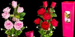 12 Wholesale 20 Inch Simulation Rose With Golden Basin