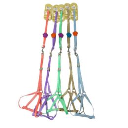 24 Bulk Harness And Leash Set With Adjustable Squeeze Clip [small]