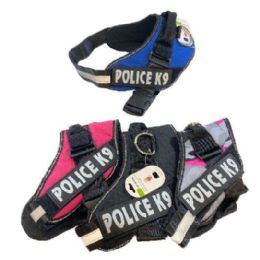 24 Pieces NO-Pull Dog Harness [xxlarge] Police K-9 - Pet Accessories