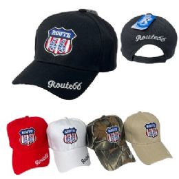 24 Pieces Route 66 Hat [stars] - Hats With Sayings