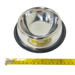 24 Pieces Stainless Steel Pet Bowl [small] 7" - Pet Accessories