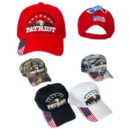 24 Bulk United States Of America Patriot Hat With Eagle [flag Bill]