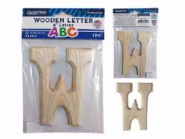 144 Pieces Wooden Letter W 6"l - Craft Kits