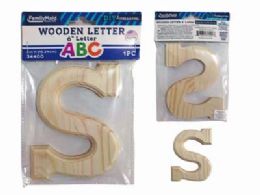 144 Pieces Wooden Letter S 6"l - Craft Kits