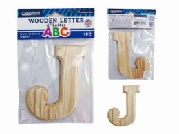 144 Pieces Wooden Letter J 6"l - Craft Kits