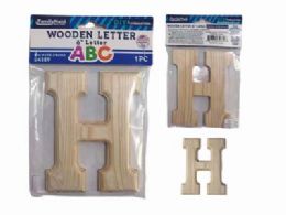 144 Pieces Wooden Letter H 6"l - Craft Kits