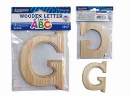 144 Pieces Wooden Letter G 6"l - Craft Kits