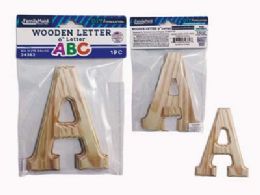 144 Pieces Wooden Letter A 6"l - Craft Kits