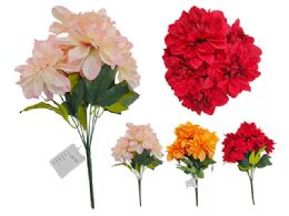 24 Pieces Dahlia 7 Flower Bouquet - Artificial Flowers