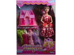 6 pieces 11 In Moveable Joint Beauty Doll With Fun Accessories - Dolls