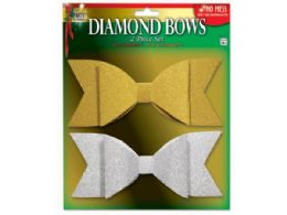 60 pieces 2 Pack 3 In X 7 In Glitter Diamond Bows - Craft Tools
