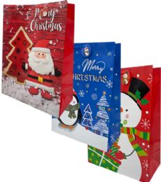 72 Pieces Christmas Jumbo Glossy Bag - Christmas Gift Bags and Boxes