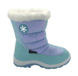 12 Wholesale Kids Warm Insulated Winter Boot In Blue