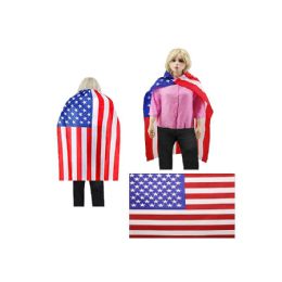 36 Pieces Wearable American Flag Cape - Flag