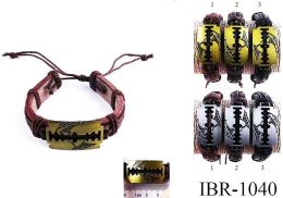 60 Pieces Wholesale Faux Leather Bracelet - Bracelets