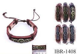 60 Pieces Wholesale Metal Peace Sign Bracelet - Bracelets