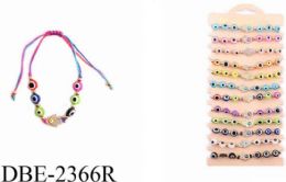 96 Pieces Colorful Evil Eye with Hand Styles - Bracelets