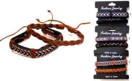 120 Pieces 2pcs Set Faux Leather Bracelet - Bracelets