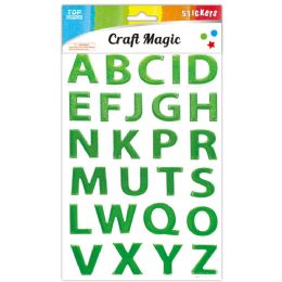48 Pieces Stickers (green Letters) - Stickers