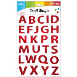 12 Pieces Stickers (red Letters) - Stickers