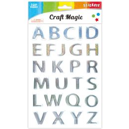12 Pieces Stickers (silver Letters) - Stickers