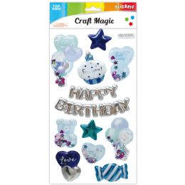 12 Pieces Stickers (happy Birthday) - Stickers