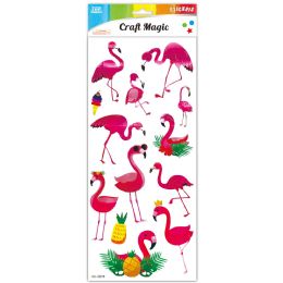 12 Wholesale Stickers (flamingos)