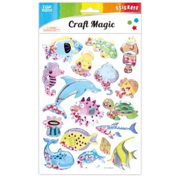 12 Pieces Stickers (sea Creatures) - Stickers