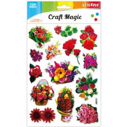 12 Pieces Stickers (flowers) - Stickers
