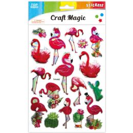 12 Pieces Stickers (flamingo And Cactus) - Stickers