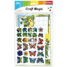12 Wholesale Stickers (butterfly Puzzle)
