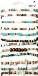 120 Pieces Bead With Shell/turq Bracelet - Bracelets