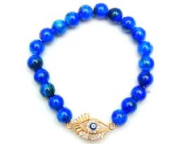 120 Pieces Evil Eye Pendant Marble Bracelet - Bracelets