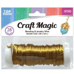 12 of Beading/jewelry Wire 33ft Gold