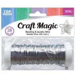 12 of Beading/jewelry Wire 33ft Silver