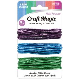 12 of Glitter Stretch Jewelry Cord 9.8ft